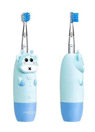 Дитяча зубна щітка medica+ kidsbrush 2.0 blue гарантія 1 рік