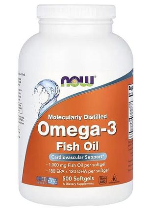 Now omega-3 / омега-3 1000мг в мягких капсулах №500