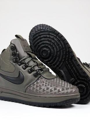 Чоловічі кросівки ( зима )  Nike mens air jordan retro i 1 high og black gym red white bloodline 555088-062 1 duckboot  хакі
