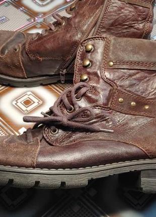 Мужские кожаные ботинки на осень-зима от am shoe company. размер: 42.