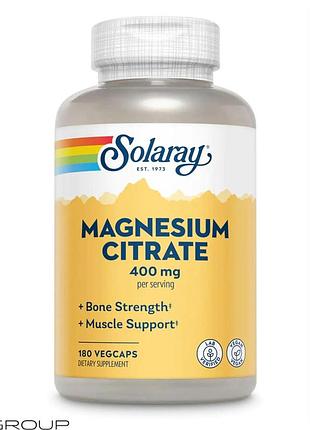 Solaray magnesium citrate 400 mg цитрат магния в капсулах №180