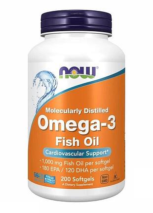 Now omega-3 / омега-3 1000мг в мягких капсулах №200