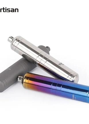 Титановая капсула - таблетница tiartisan titanium 80 мм. капсула-контейнер из титана silver.3 фото