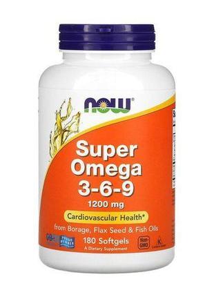 Now super omega 3-6-9 / супер омега 3-6-9 1200мг в мягких капсулах №180