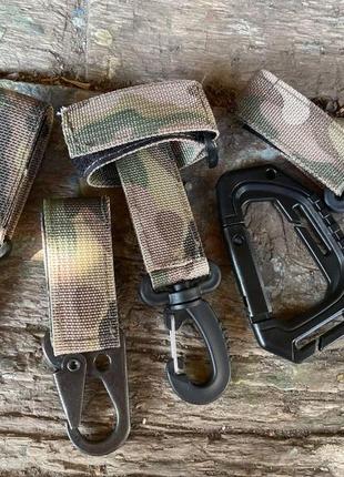 Набор тактических карабинов на стропе мультикам/комплект карабины+держатель для перчаток+держатель для бутылки