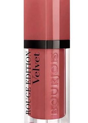 Жидкая матовая помада для губ bourjois rouge edition velvet 12 beau brun, 7.7 мл