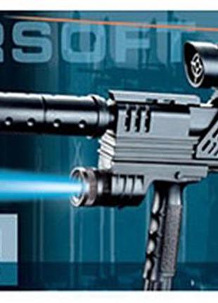 Пістолет airsoft gun, автоматичний пістолет на кульках, ліхтарик, глушник