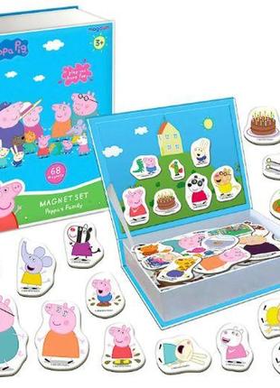 Набір магнітів me 5031-15 "свинка пеппа. родина" "magdum", 15 магнітів, в коробці