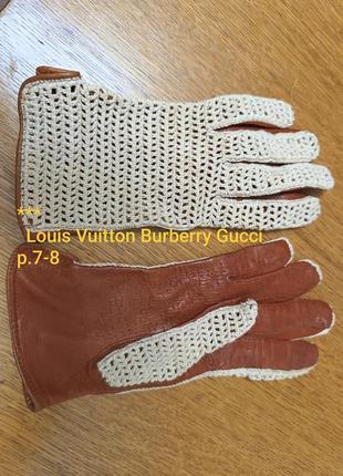 Женские перчатки кожа и текстиль идеал louis vuitton burberry gucci