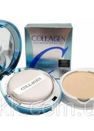 Пудра для лица увлажняющая с коллагеном collagen spf25 № 13 № 23  enough песочно-бежевый (2000002539704)4 фото