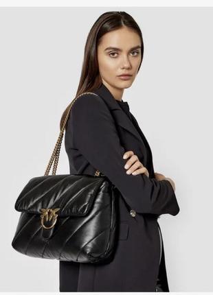 Pinko puff maxi сумка кожаная