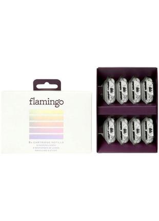 Flamingo 8 штук -🦩🦩картридж до жіночіх бритв з 5 лезами - бритви для жінок~🦩