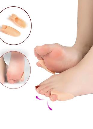 Силіконовий коректор з перегородкою мізинця valgus pro beige
