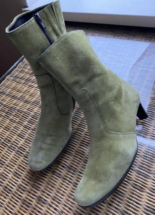 Имові шкіряні чоботи на підборах gabor® fashion made in  austria оригінал,