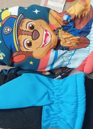 Перчатки перчатки paw patrol щенячий патруль 4-5 5-6роков7 фото