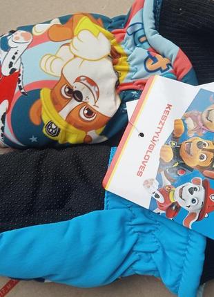 Перчатки перчатки paw patrol щенячий патруль 4-5 5-6роков6 фото