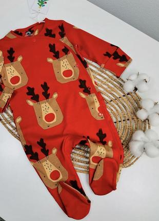 Ромпер новорічний комбінезон чоловічок сліп