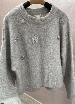 Свитер  h&m серый