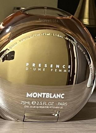 Montblanc presence dune femme, новый парфюм