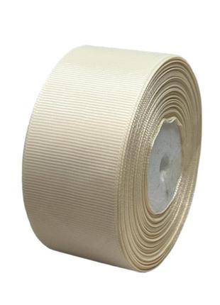 Репсовая лента 4 см, цвет-молочный. метр, молочный