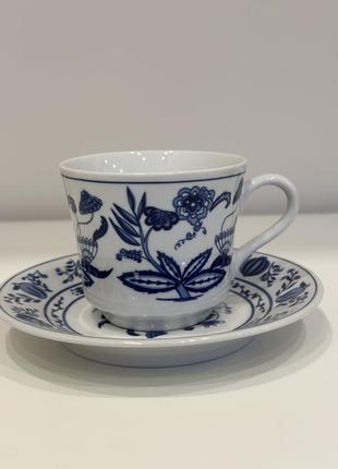 Чашка з блюдцем  від мануфактури mf design, німеччина  „zwiebelmuster“