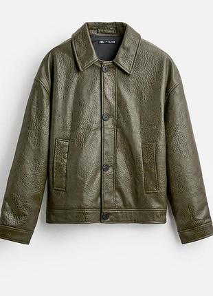 Унiсекс шкiряна куртка zara original spain