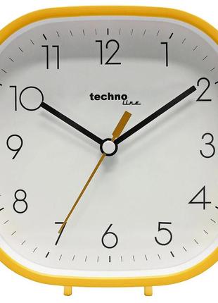 Бесшумные кварцевые часы настольные technoline modell n yellow (modell n)2 фото