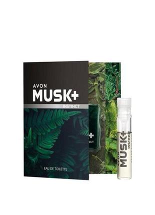 Открытка с пробным образцом avon musk instinct, 0,6 мл