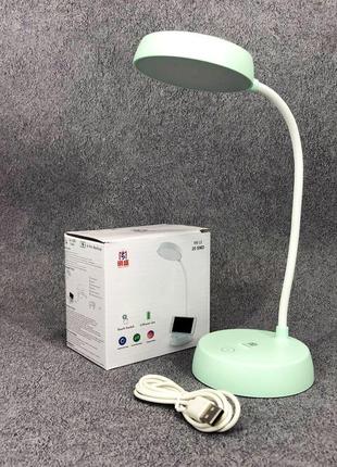Настільна акумуляторна лампа ms-13, usb світильник, акумуляторна настільна лампа. колір: зелений6 фото