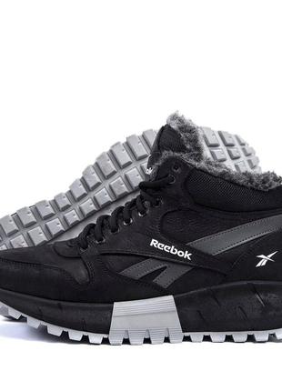 Мужские зимние кожаные ботинки r zig kinetica edge winter black р.40-45