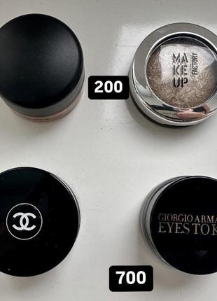 Тени armani, chanel, mac, makeupfactory