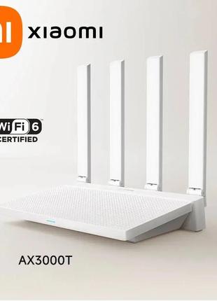 Маршрутизатор xiaomi ax3000t wi-fi 6 2.4/5ghz wan lan nfc mesh роутер