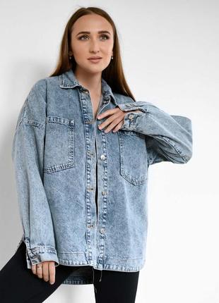Модна джинсова куртка-сорочка oversize3 фото
