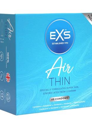 Презервативи з підвищеною чутливістю exs - air thin 1 шт prezervatyvy z pidvyshchenoyu chutlyvist