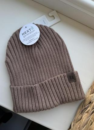 Шапка коричневая next 5-6 лет новая