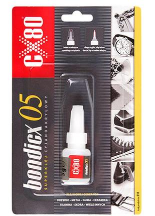 Клей цианокриловий (суперклей) cx-80 / bondicx 05 5g