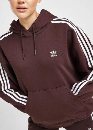 Свитшот худи коричневого цвета adidas original