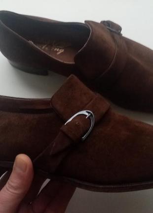 Оригинал. шикарные мужские замшевые туфли монки bally