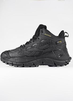 👟 кроссовки reebok zig kinetika 2,5 gore-tex fur black-gray  ❄️     / наложка bs👟