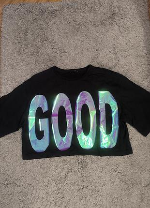 Футболка укорочена y2k оверсайз