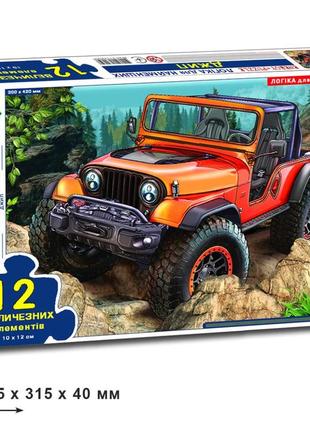 Детские пазлы "джип " 82050, 12 деталей