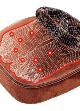 Вібро масажер із підігрівом для ніг 2 в 1 warm massager