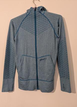 Термокофта craft із капюшоном термобілизна зонована жіноча xs