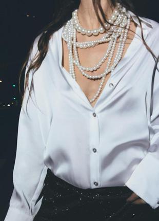 Атласна сорочка zara new