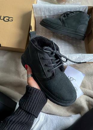 Женские угги в стиле ugg neumal black premium2 фото