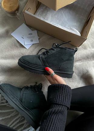 Женские угги в стиле ugg neumal black premium10 фото