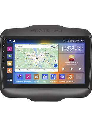 Штатна магнітола lesko для jeep renegade i 2014-2019 екран 9" 2/32 gb carplay 4g wi-fi gps prime