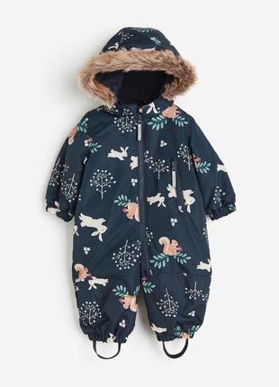 Зимовий теплий дитячий комбінезон h&m hm для дівчинки для хлопчика