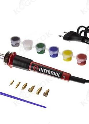 Выжигатель по дереву и фанере. набор для обжига intertool rt-2040