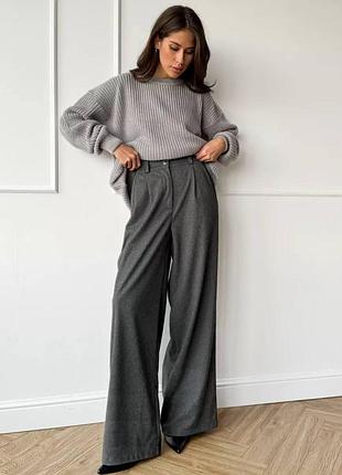 Штани палаццо теплі кашемірові